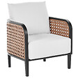 BELIANI - Fauteuil de jardin MONTEFALCO Métal Blanc - vignette