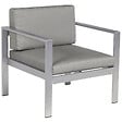 BELIANI - Fauteuil de jardin SALERNO Métal Gris foncé - vignette