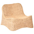 BELIANI - Fauteuil de jardin avec ottoman AIGANI Rotin Naturel - vignette