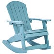 BELIANI - Fauteuil à bascule pour enfants ADIRONDACK Bleu clair - vignette