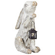 BELIANI - Statue de jardin GERLAND Lapin Blanc cassé - vignette
