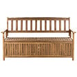 BELIANI - Banc de jardin SOVANA 160 cm avec rangement Acacia Marron - vignette