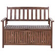 BELIANI - Banc de jardin SOVANA 120 cm avec rangement Acacia Marron foncé - vignette