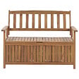BELIANI - Banc de jardin SOVANA 120 cm avec rangement Acacia Marron - vignette