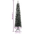 VIDAXL - vidaXL Sapin de Noël artificiel mince avec support Vert 240 cm PVC - vignette