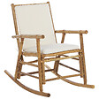 BELIANI - Fauteuil à bascule de jardin FRIGOLE Bambou Marron - vignette