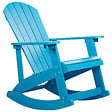 BELIANI - Fauteuil à bascule de jardin ADIRONDACK Bleu - vignette
