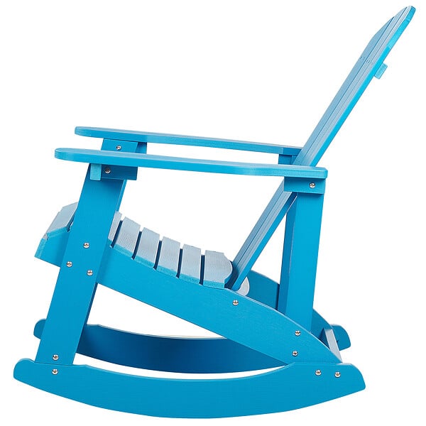 BELIANI - Fauteuil à bascule de jardin ADIRONDACK Bleu - large