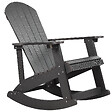BELIANI - Fauteuil à bascule de jardin ADIRONDACK Gris foncé - vignette