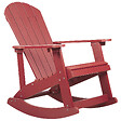 BELIANI - Fauteuil à bascule de jardin ADIRONDACK Rouge - vignette