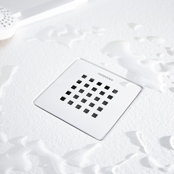 SANYCCES - Receveur de douche STRATO extra plat Blanc - 140 x 90 cm - Résistant et Facile à installer - Salle de bain, Douche - large