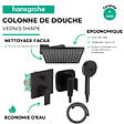 HANSGROHE - Colonne de douche encastrée mécanique Vernis Shape Douche de tête Vernis Shape Flexible Designflex Douchette Pulsify noir - vignette