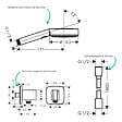 HANSGROHE - Colonne de douche encastrée mécanique Vernis Shape Douche de tête Vernis Shape Flexible Designflex Douchette Pulsify noir - vignette