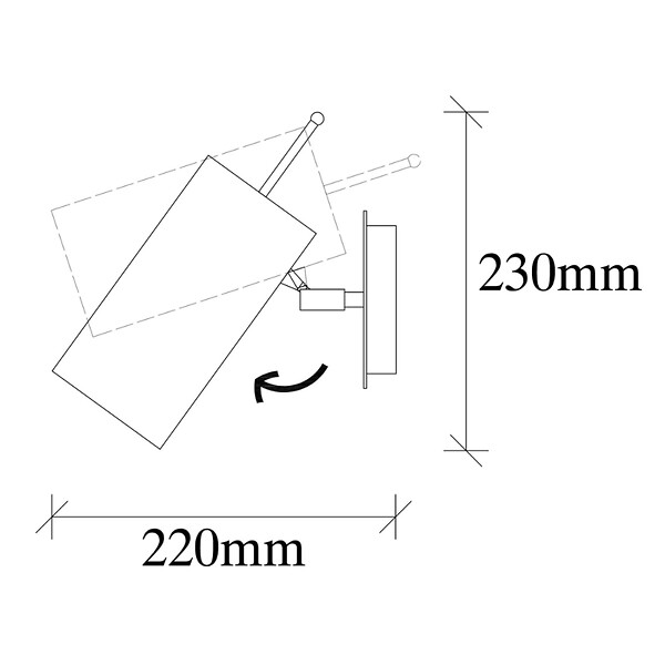 CONCEPT USINE - Applique murale orientable finition or ALICE $ - large