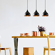 CONCEPT USINE - Suspension en métal noir 3 ampoules LOUISE - vignette