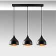 CONCEPT USINE - Suspension en métal noir 3 ampoules LOUISE - vignette