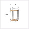 5 FIVE SIMPLY SMART - Étagère d'angle 2 niveaux en Métal et Bambou H 40 cm - vignette