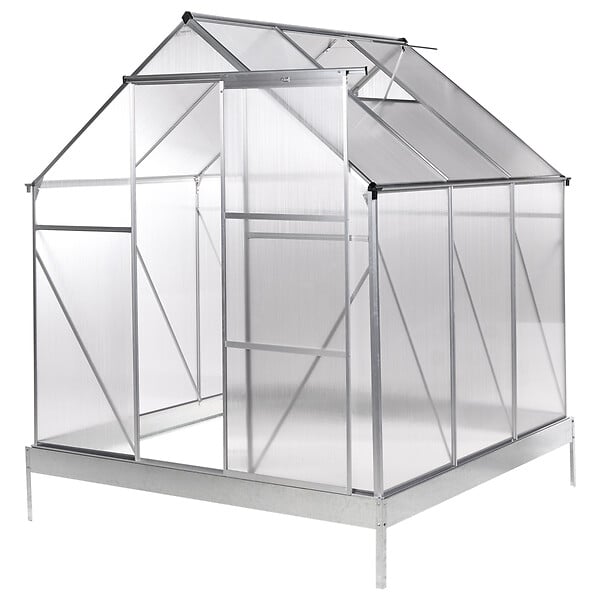 BELIANI - Serre de jardin APULIA Argenté 190 cm - large