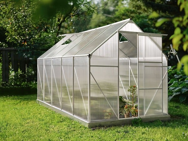 BELIANI - Serre de jardin APULIA Argenté 315 cm - large