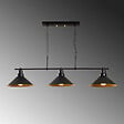 CONCEPT USINE - Suspension industreille noire 3 ampoules ERIKA - vignette