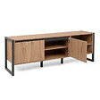 CONCEPT USINE - Meuble TV industriel en bois avec placards KOTOR $ - vignette