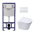 SWISS AQUA TECHNOLOGIES - Pack WC bâti ECO 2L Swiss Aqua Technologies + WC suspendu Swiss Aqua Technologies + plaque blanche (STESTINWR01-FR) - vignette