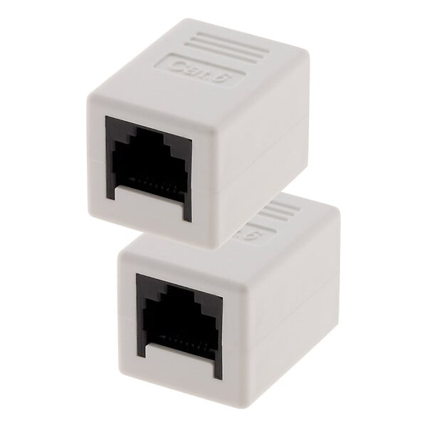 ZENITECH - Lot de 2 raccords RJ45 F/F CAT6 - Blanc - Zenitech - large