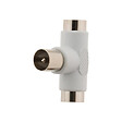 ZENITECH - Té dérivation TV 1 entrée mâle, 2 sorties femelles Ø9,5mm - Zenitech - vignette