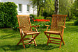CONCEPT USINE - Lot de 2 fauteuils pliants jardin teck massif brut TECK - vignette