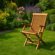 CONCEPT USINE - Lot de 2 fauteuils pliants jardin teck massif brut TECK - vignette