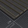 MON MARCHE DECO - Lot de 2 Panneaux Tasseaux Bois - Chêne Noir Feutre Noir - 3 m² - vignette