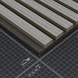 MON MARCHE DECO - Lot de 2 Panneaux Tasseaux Bois - Chêne Gris Feutre Noir - 3 m² - vignette