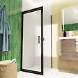 SWISS AQUA TECHNOLOGIES - Swiss Aqua Technologies TEX-C ensemble porte compact/paroi 100x80cm anticalcaire avec profilés noir mat (SATTEXC100S80C) - vignette