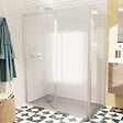 SWISS AQUA TECHNOLOGIES - Swiss Aqua Technologies TEX BB ensemble porte coulissante/paroi 140x90cm anticalcaire avec profilés chrome brillant (TEXDBB140S90-SET) - vignette
