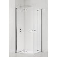 SWISS AQUA TECHNOLOGIES - Swiss Aqua Technologies SAT SK  Porte de douche acces en angle pliantes 100x100cm  anticalcaire avec profilés chrome brillant (SATSK100100) - vignette