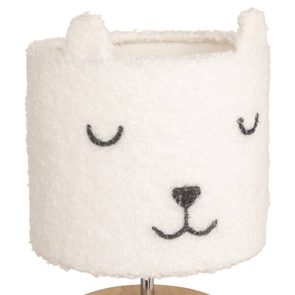 ATMOSPHERA - Lampe droite bouclette Toxey H.22cm blanc - large