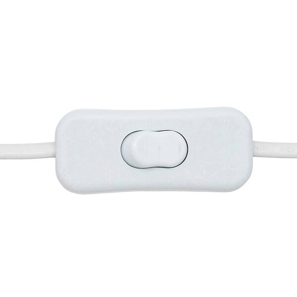 ATMOSPHERA - Lampe droite bouclette Toxey H.22cm blanc - large