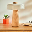 ATMOSPHERA - Lampe champignon secteur Pola blanc H36cm - vignette