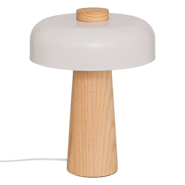 ATMOSPHERA - Lampe champignon secteur Pola blanc H36cm - large