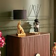 ATMOSPHERA - Lampe à poser champignon secteur Gepi doré H47,5cm - vignette