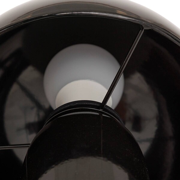 ATMOSPHERA - Lampe champignon secteur Lito noir H24,5cm - large