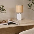 ATMOSPHERA - Lampe à poser champignon secteur Tylia blanc H26,5cm - vignette