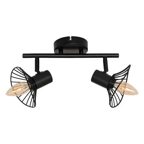 ATMOSPHERA - Applique murale/plafonnier Adelia noir 28x12,5cm - large