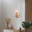 ATMOSPHERA - Applique murale Nahel en lin beige 20x13cm - vignette