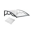 ARTPLAST - Auvent de Porte d'Entrée 100 x 120 cm Transparente - Polycarbonate Alvéolé Marquise Extérieure Bras Polypropylène Art Plast - vignette