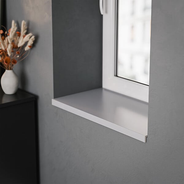 TECNOPROFILS - Appui de fenêtre PVC l. 40 cm x ép. 9 mm - Gris - 80 cm - large