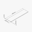 TECNOPROFILS - Appui de fenêtre PVC l. 40 cm x ép. 16 mm - Blanc - 160 cm - vignette