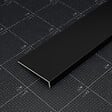 TECNOPROFILS - Appui de fenêtre PVC l. 20 cm x ép. 9 mm - Noir - 100 cm - vignette