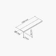 TECNOPROFILS - Appui de fenêtre PVC l. 20 cm x ép. 9 mm - Noir - 100 cm - vignette