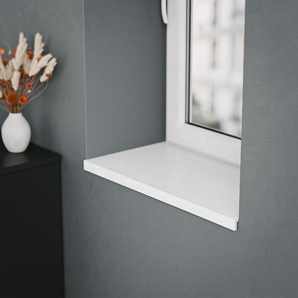 TECNOPROFILS - Appui de fenêtre PVC l. 40 cm x ép. 9 mm - Blanc - 80 cm - large